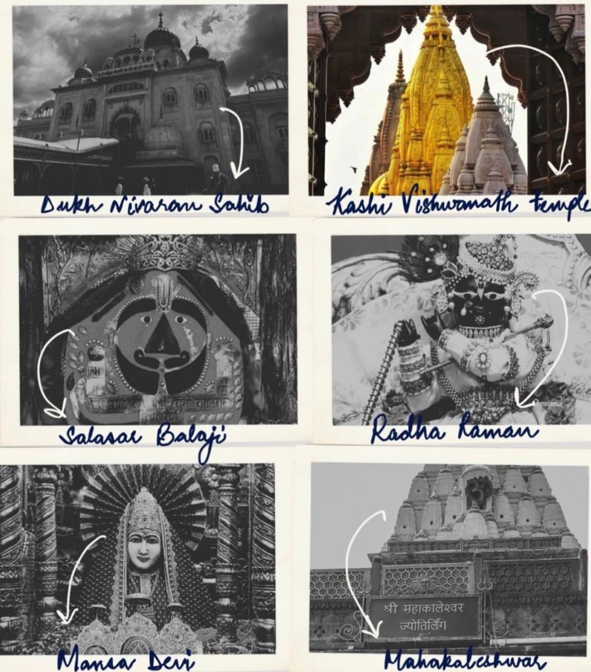 Temple collage and blessing locations